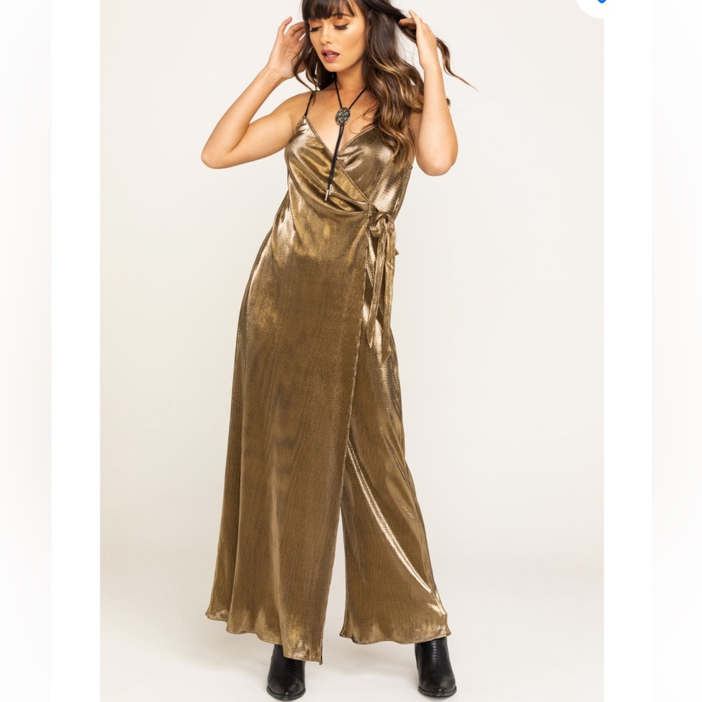 SMYM JANE JUMPSUIT PLEATED GOLD